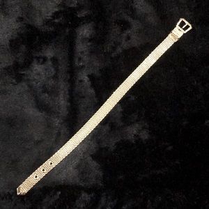 Belt Bracelet - new - silver tone Belt style